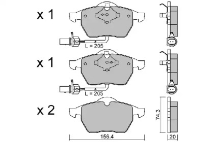 Комплект тормозных колодок AISIN BPVW-1014